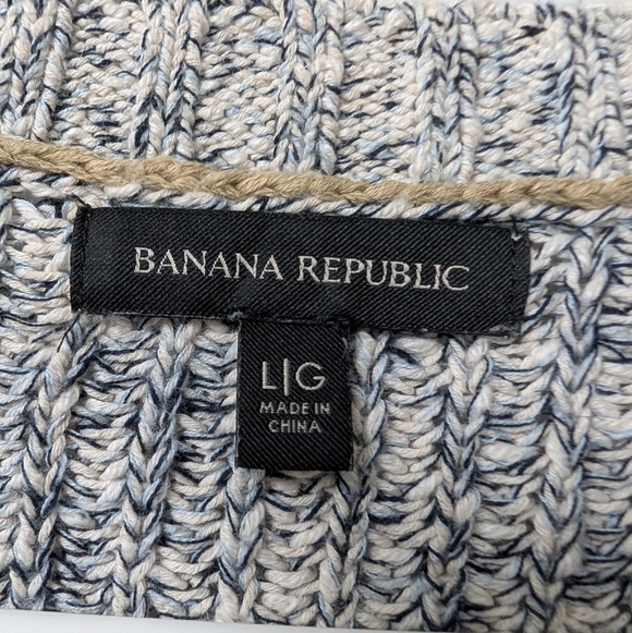 Banana Republic Cotton-Linen Blend Crew Neck Multicolour Knit Sweater - Picture 3 of 6